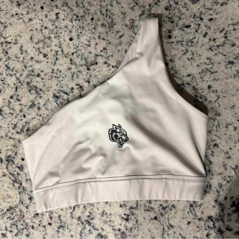 SHE Darc Sport Single Wolf One Shoulder Energy Bra - White